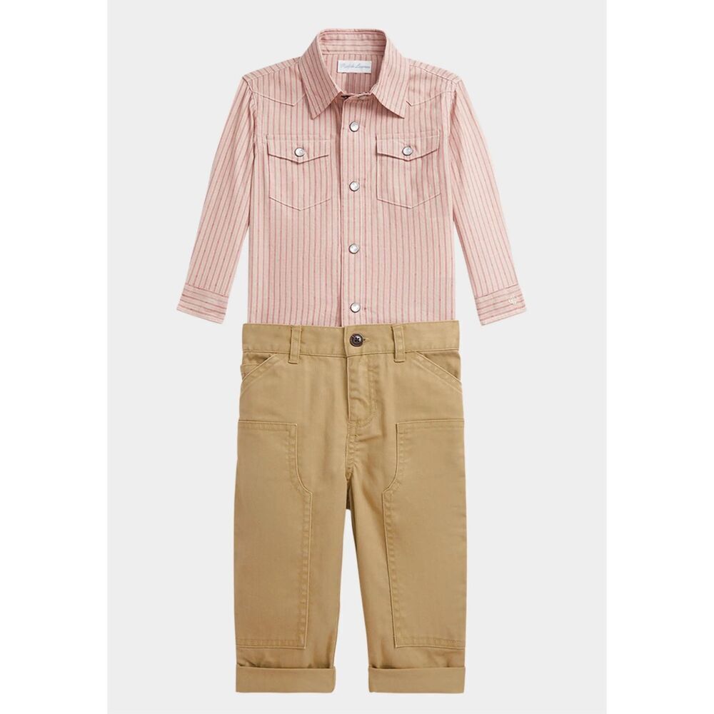 Polo Ralph Lauren NWT 1002 Western Pants Set 12M